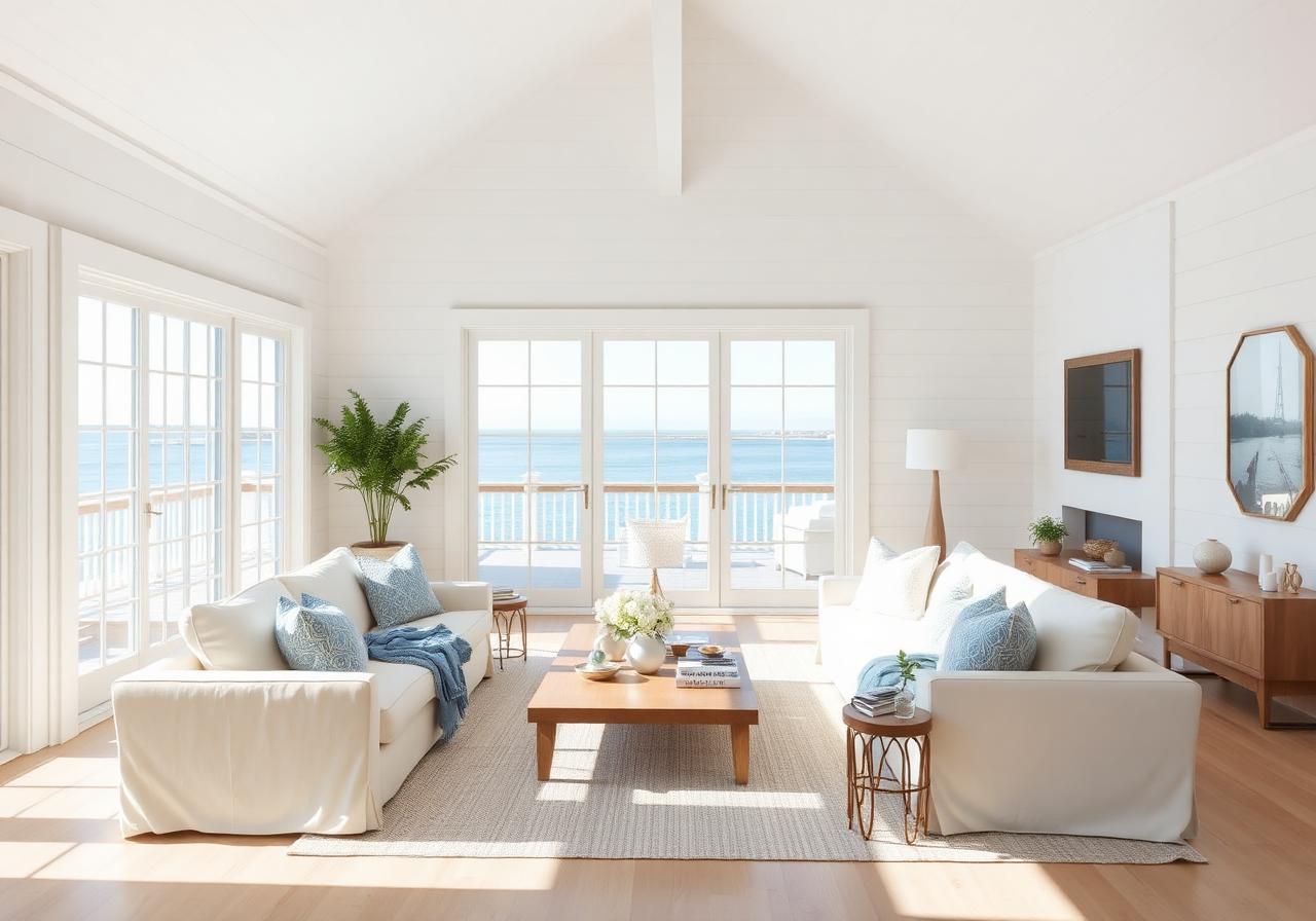 Bright coastal living room